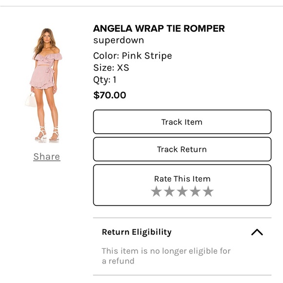 Angela Wrap Tie Romper - Picture 4 of 6